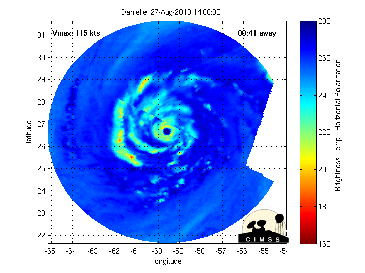 Observation of ERC in Hurricane Danielle (2010).